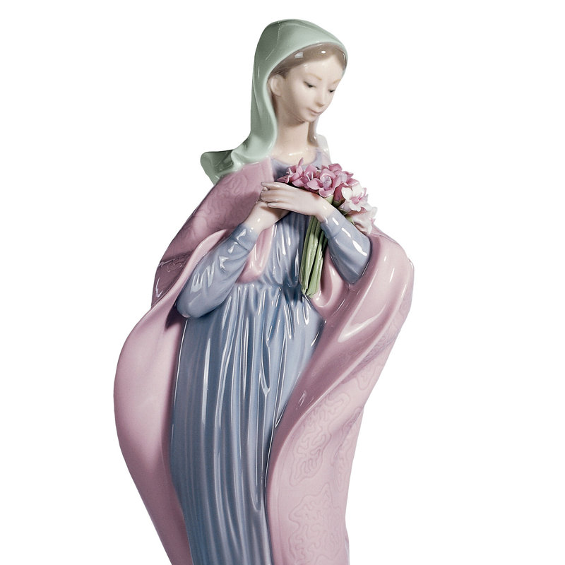 Our Lady with Flowers Figurine
