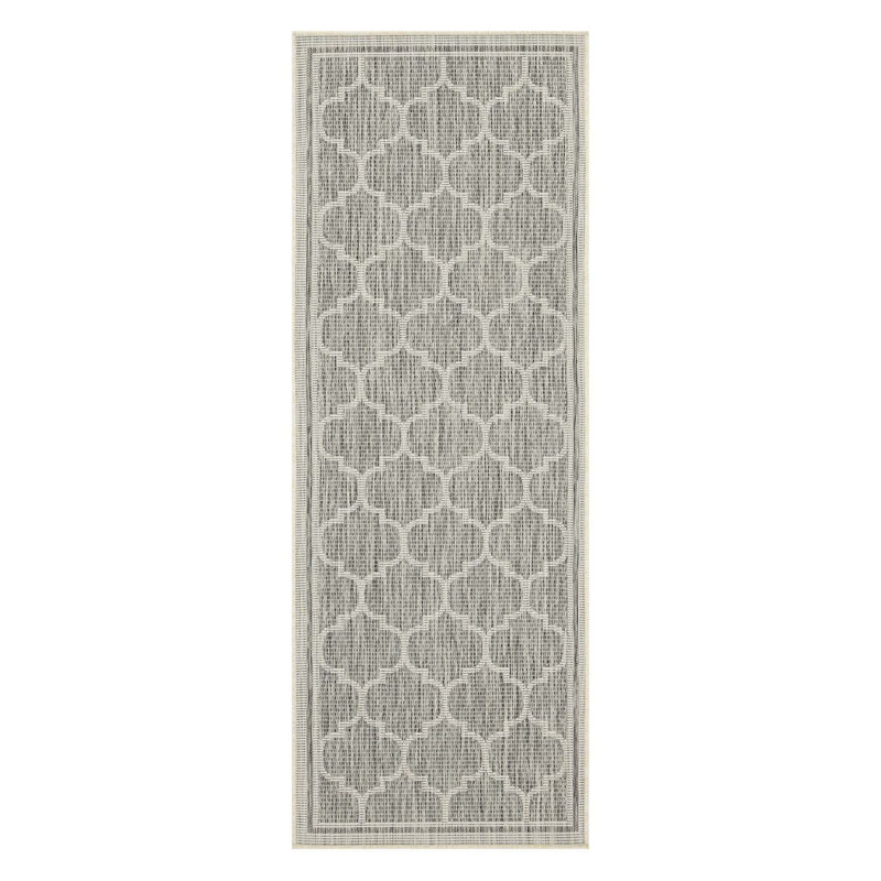 Trellis Patterned Indoor/Outdoor Area Rug, Runner 2'7" x 7'3"