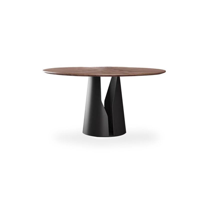 51.18" Brown Round Solid Wood Dining Table, 29.53"H x 47.24"L x 47.24"W