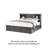 Dark gray storage Queen bed