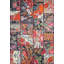 Tapis décoratif rouge et noir-1940718698