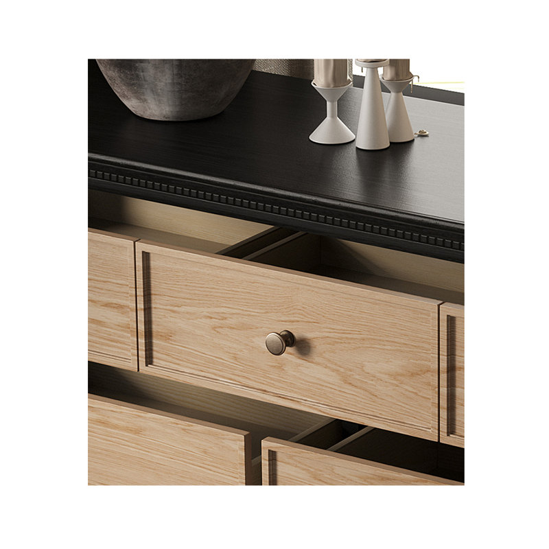Commode d'appoint de style japonais rétro en bois massif
