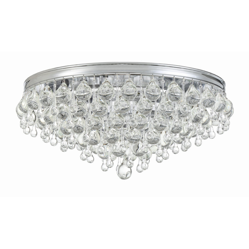 Calypso 6 Light Flush Mount, Vibrant Gold
