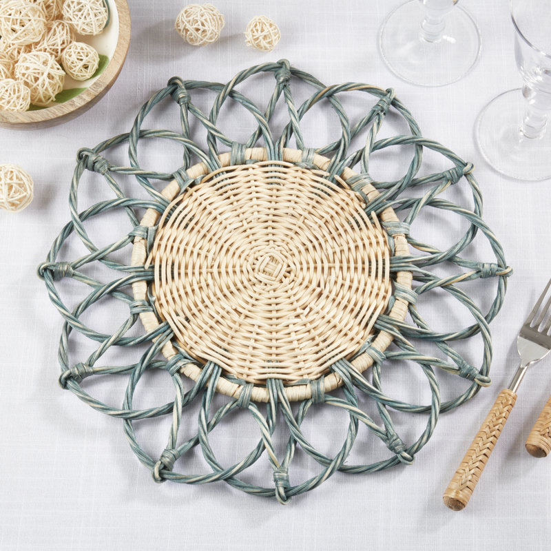 Napperon Spiral Rattan (ensemble de 4)