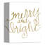 «Gold Merry and Bright», reproduction d'art textuel sur toile-24136097-24136099