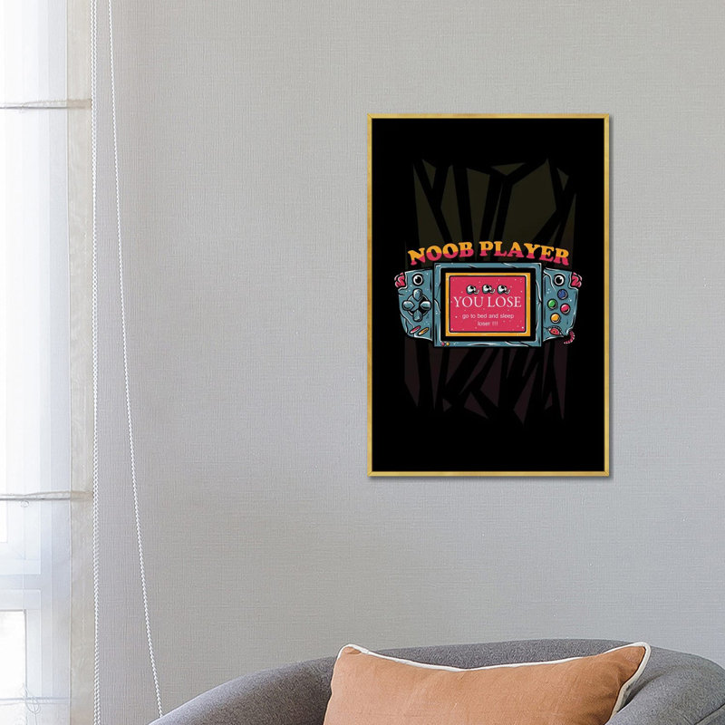 «Gaming IV», reproduction d'art sur toile encadrée, Impression dans un cadre flottant sans passe-parto, H 26 po x l 18 po