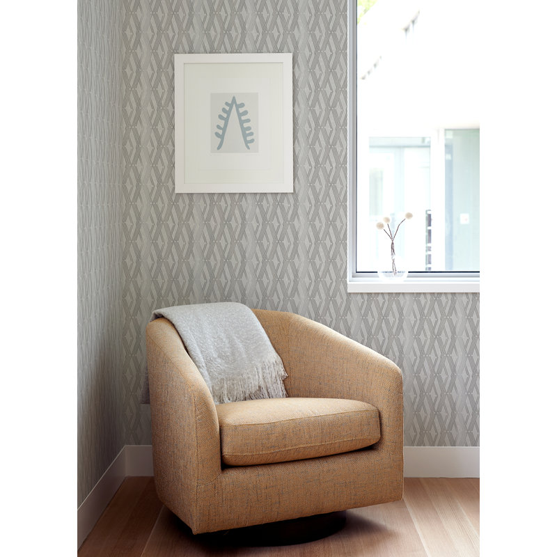 Rouleau de papier peint L 33 pi x l 20,9 po Edwinna, gris