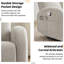 Fauteuil inclinable, pivotant et pivotant avec accoudoirs arrondis et double poches Delba-19748212-9207097