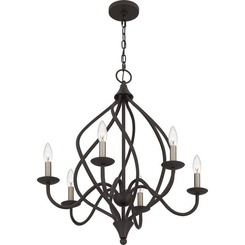 Lustre en bronze vieilli 6 lumières Dupont