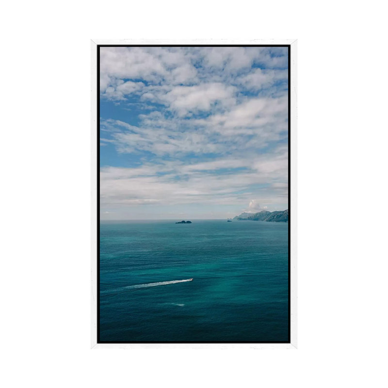 Amalfi Coast VIII 1 Piece Wall Art on Canvas, 66.04cm H x 45.72cm W x 3.81cm D, White Framed