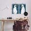 «Elegant Egrets on Blue», ensemble de 2 plaques murales par Grace Popp-1249129185