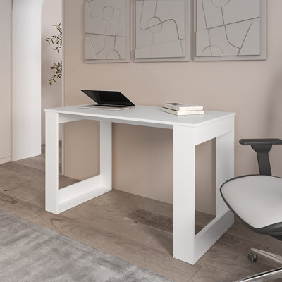 Bureau d'ordinateur Albion, bureau, blanc