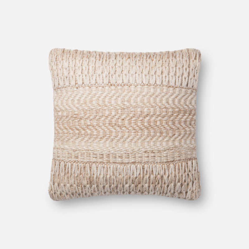 Wool Blend Throw Pillow, Down/Feather, Gray
