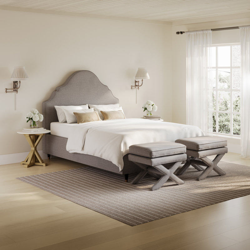 Conanso Light Grey Bed, Double (4'6)