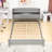 Platform Bed with LED Motion Sensor Light and Bookcase Headboard-877112823-877112781