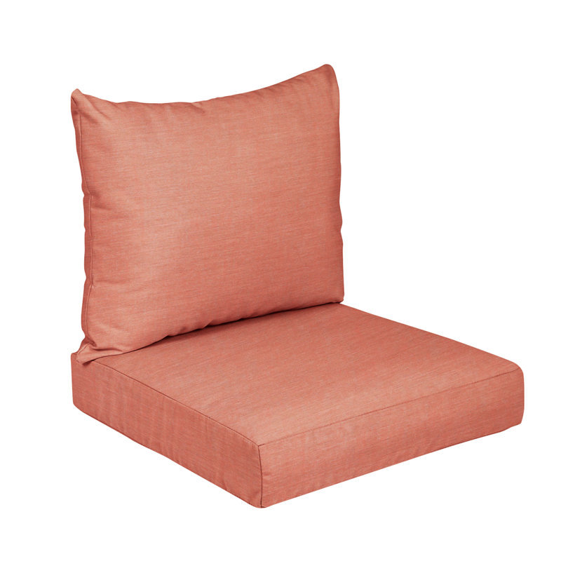 Sunbrella Outdoor 5'' Lounge Chair Seat / Back Cushion, 25" W x 25" D, Gray Sunbrella®