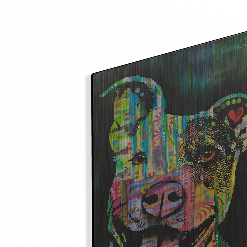 «Exhuberant Pit Bull» par Dean Russo, H 16 po x l 12 po