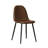 Dining Chairs Set Of 4, Modern Style Chairs, Saddle Leather Cushioned Seats, Spoon Shaped Kitchen Chair With  Metal Legs, Dining Chairs For Restaurant Kitchens