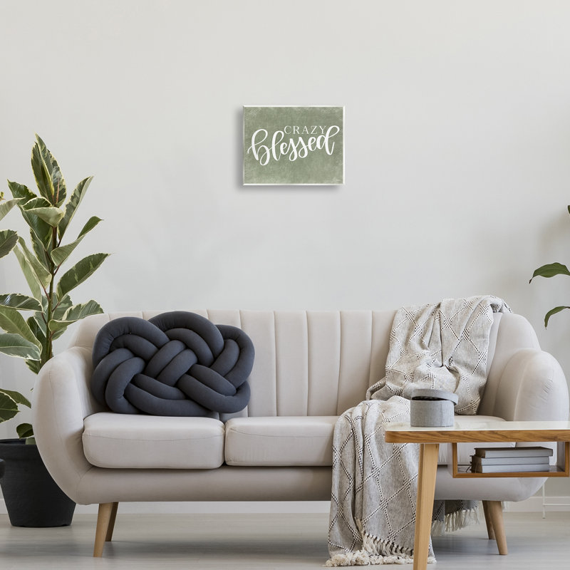 Plaque murale Crazy Blessed on Green, design par Imparfect Dust