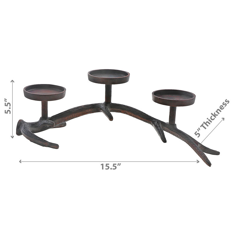 Ih Casadecor 5'' H Aluminum Tabletop Tealight Holder, Brown