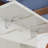 Rectangular Modern Marble-Effect Foldable Dining Table