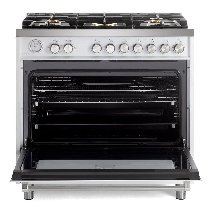 Verona Ultima 36" 5 Burner Single Gas Range, White