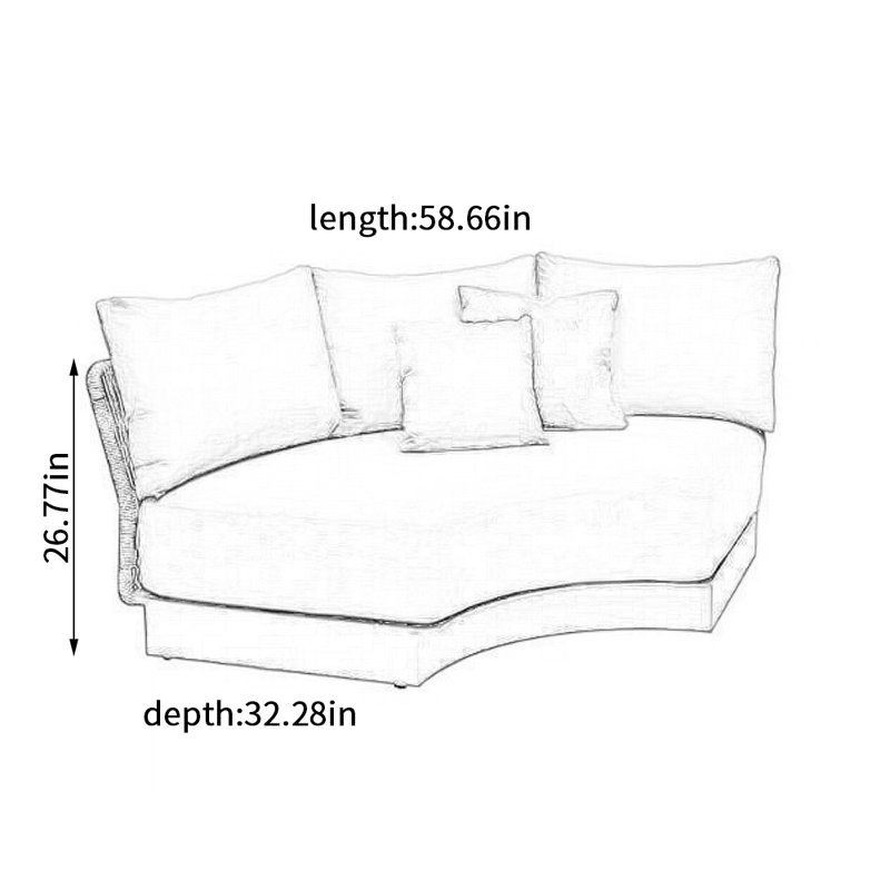 Sharrell 58,66 extérieur avec coussins Sunbrella®