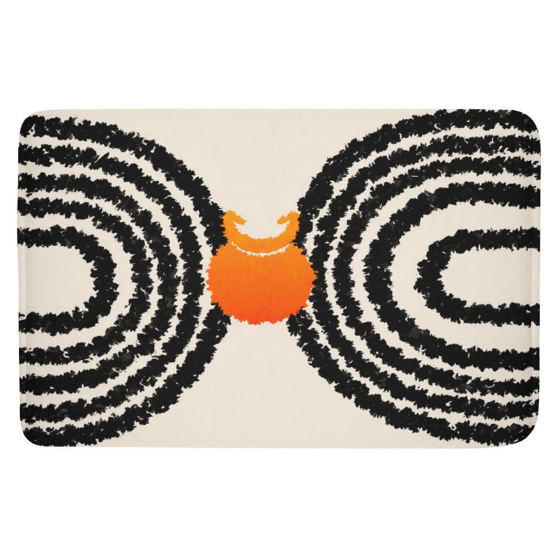 Tapis pour salle de bain à motif circulaire, 16 x 24