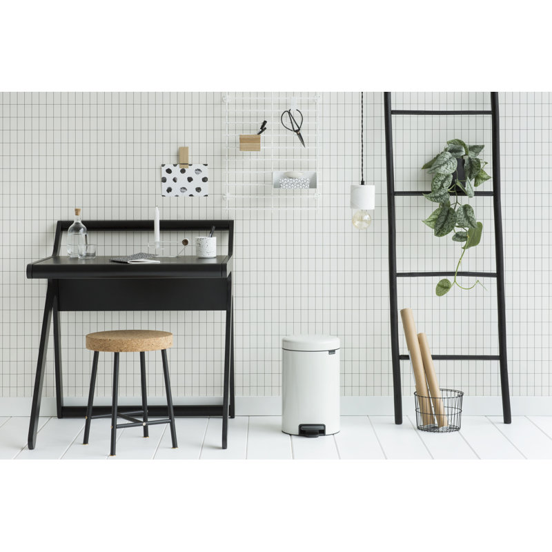 Brabantia NewIcon 12 Litre Soft Closing Pedal Bin with Metal Inner Bucket, White