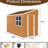 8x4 Ft Metal Shed With Double Doors, Windows, And Ventilation For Outdoor Space Arrangement. - Grade Galvanized Steel Long Term Use Management. Construction