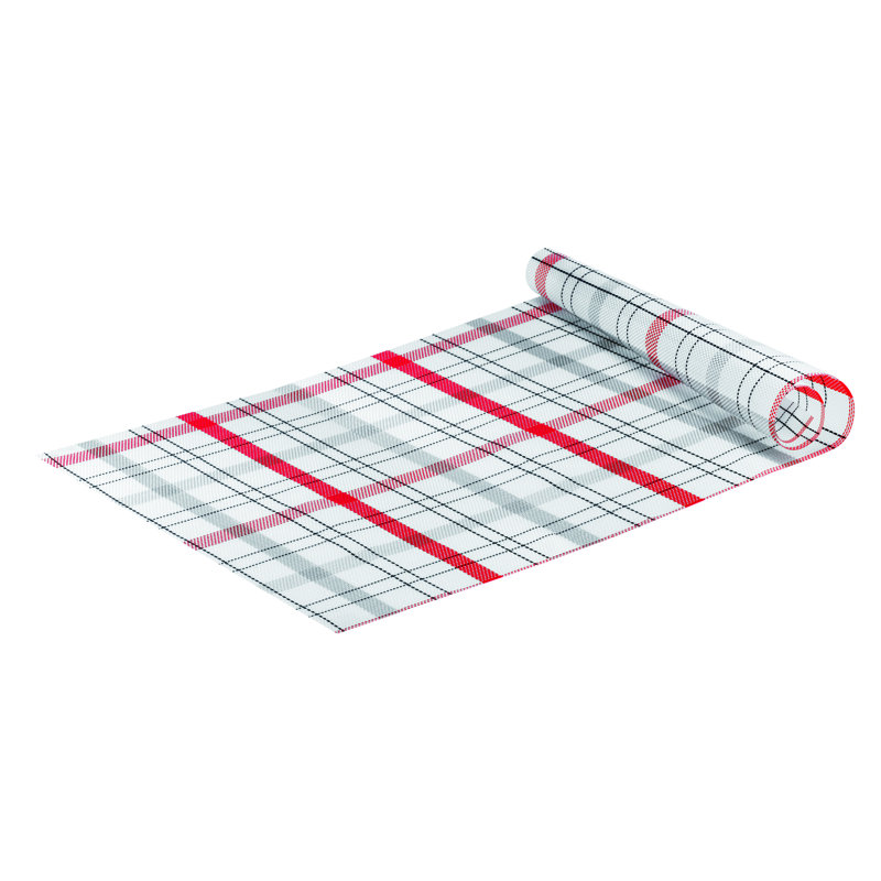 Art & Café PVC Plaid Runner, Red