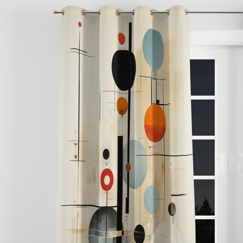 Rideau occultant moderne à œillets Singley - Harmonie, L 52 po x L 84 po, Œillets dorés