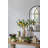 White Ceramic Vase with Yellow Lemon Motif-1695037284