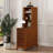 End Table With 3 Drawers, Corner Table With 2 Open Shelves, Tall Side Table For Bedroom And Corner, Walnut,Expect Arrival Date (2025/5/27)