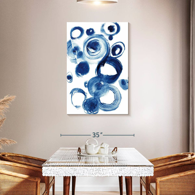 Étude du cercle bleu Avery IV, H 45 po x l 30 po
