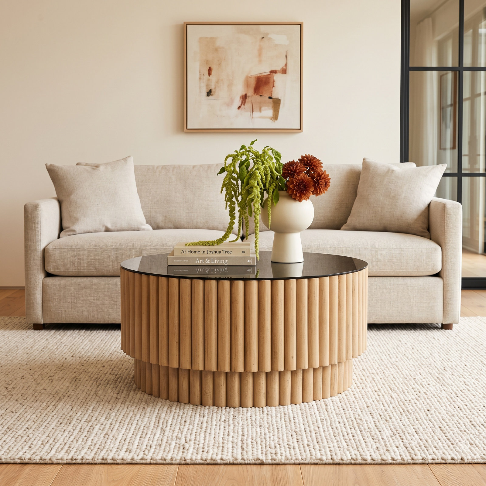 Acadia 36" Glass Coffee Table
