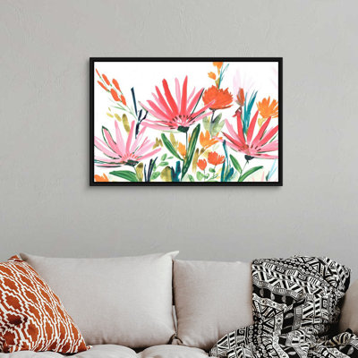 Reproduction d’art sur toile rose pétales par Isabelle Z