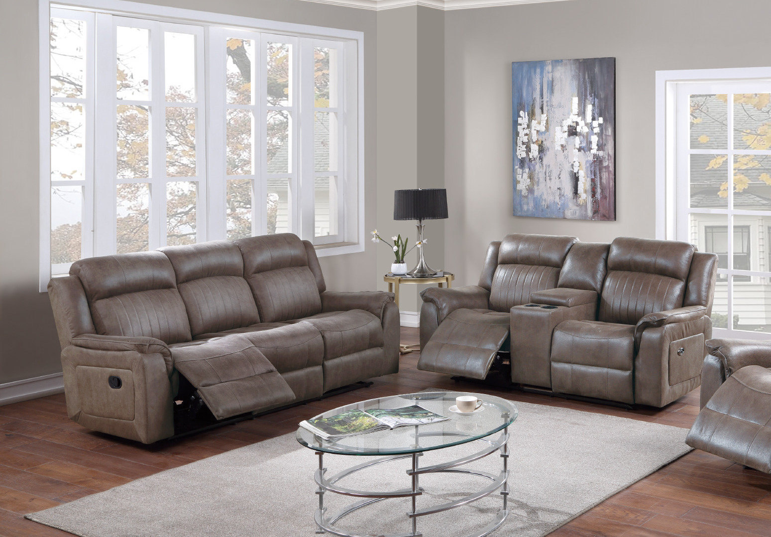 Red Barrel Studio® 2 Piece Faux Leather Reclining Living Room Set | Wayfair