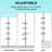 76 CM-110 CM Adjustable Bathroom Organizer Shelves with 4-Tier Rustproof Bathroom Shelves-730957448