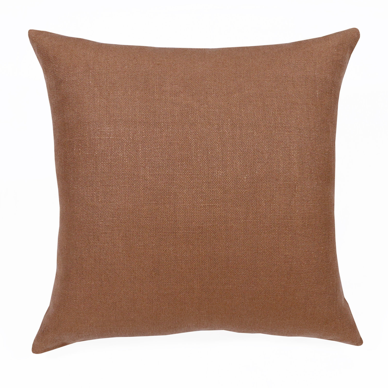 Linen Throw Square Pillow, Brown, Pillow Cover Only - No Insert