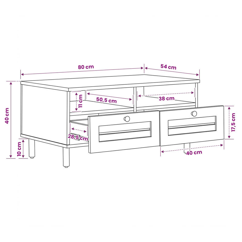 Solid Wood Coffee Table