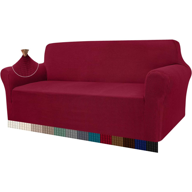 Outdoor Patio Sofa Cover, 107" H x 235" W x 104" D, Red