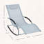 Chaise longue berçante avec coussin détachable Outsunny