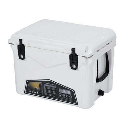 Armoire pour glacière isotherme portative robuste avec porte-gobelet intégré, règle à poisson et double ouvre-bouteille, glacière extérieure étanche pour le camping, la plage, la pêche et les pique-niques