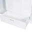 Lit simple avec garde-robe et tablettes de chevet - taille option blanche et compacte