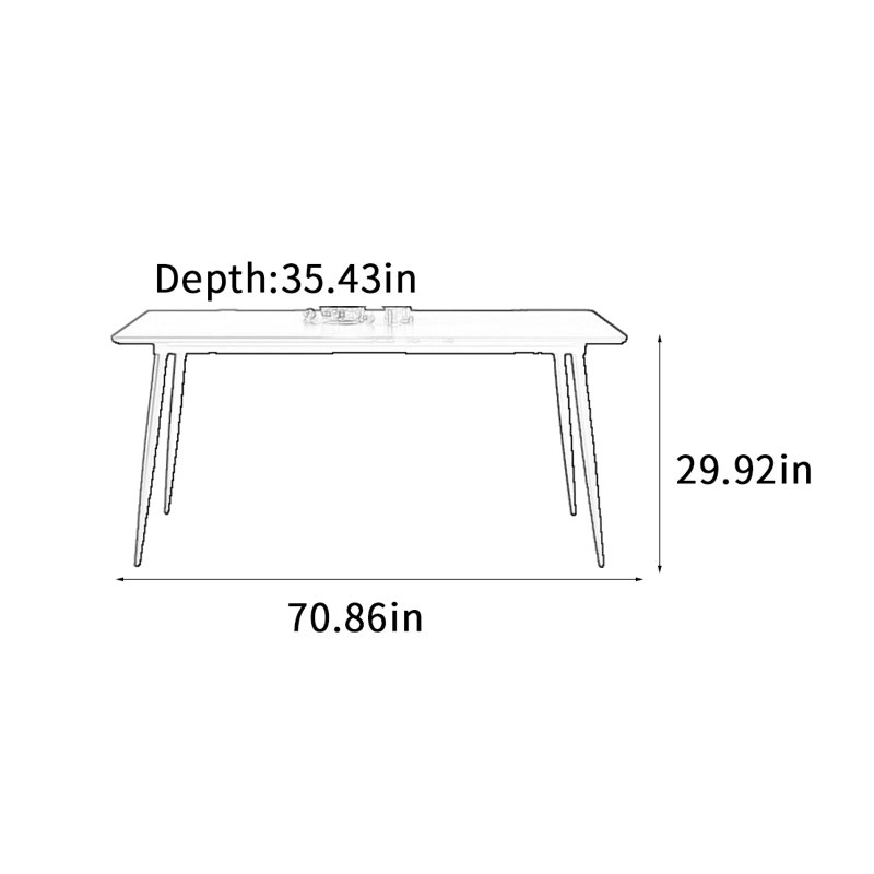 Danitza, H 29,92 po x L 70,86 po x l 35,43 po
