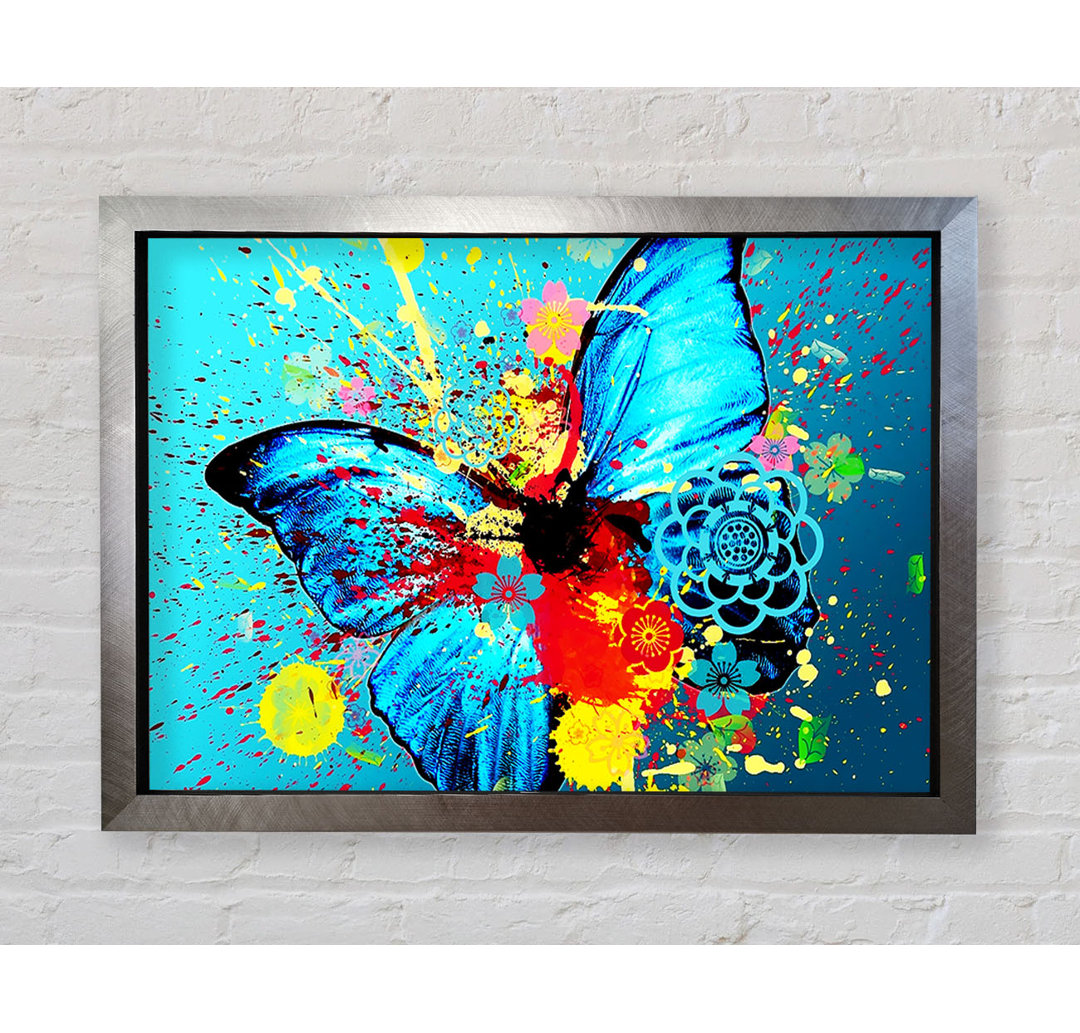 Schmetterling Splash Gerahmter Druck Wandkunst