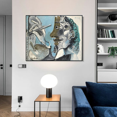 Encadré sur toile, estampe numérique, série Art # 464 par Pablo Picasso, art mural, salon, bureau à domicile, décorations