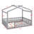 Classic Wood House Bed Frame with Protective Fence-129109674