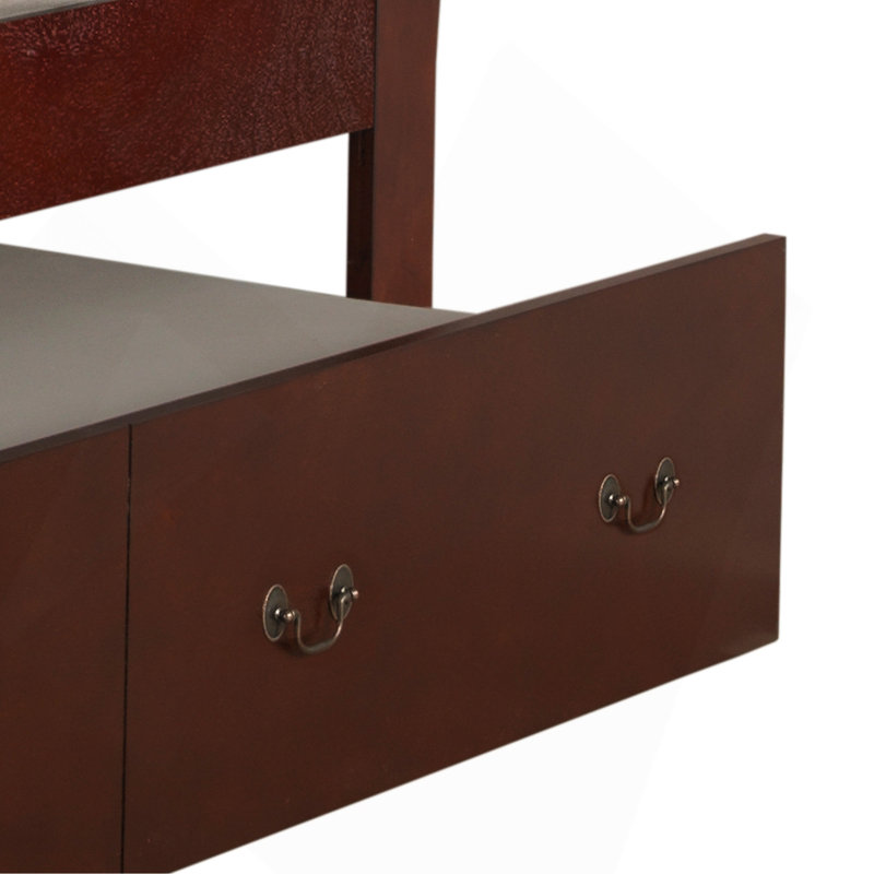 Lit de rangement charmant, Cerisier, Lit double